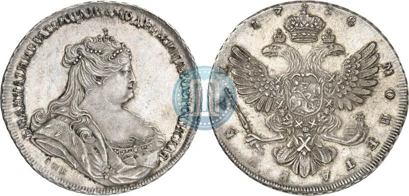 Picture 1 rouble 1738 year СПБ "Petersburg type"