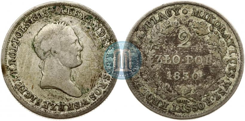 Picture 2 złote 1830 year FH 