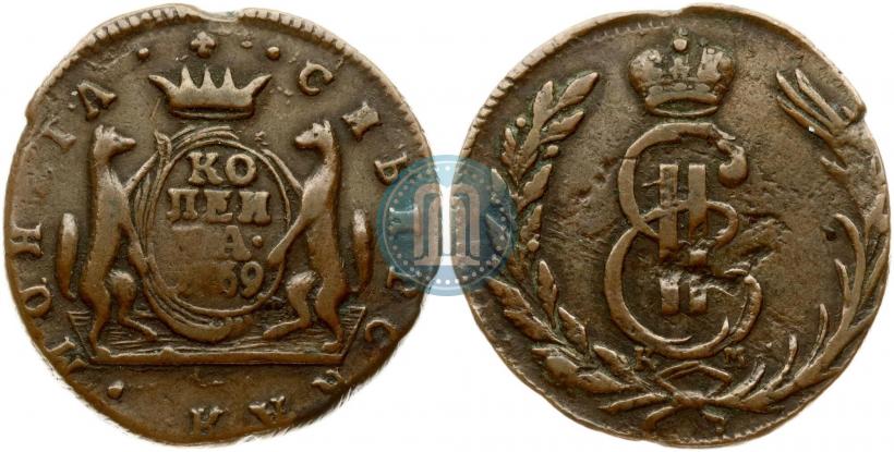 Picture 1 kopeck 1769 year КМ 