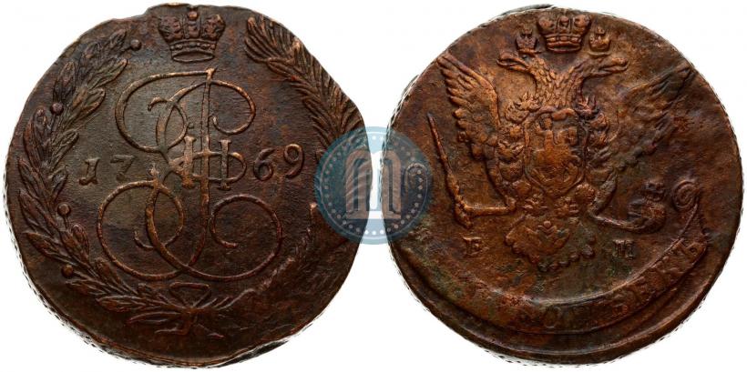 Picture 5 kopecks 1769 year ЕМ 