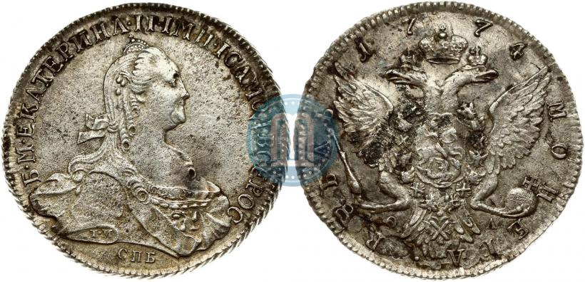 Picture 1 rouble 1774 year СПБ-ФЛ 