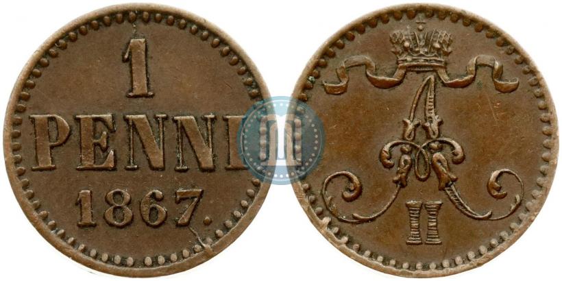 Picture 1 penni 1867 year  