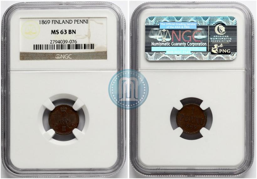 Picture 1 penni 1869 year  