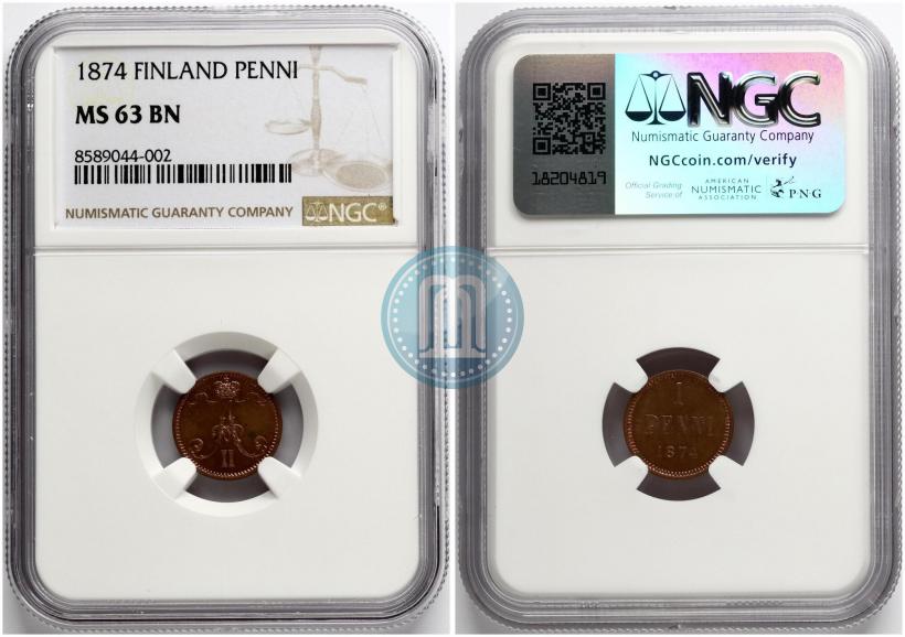 Picture 1 penni 1874 year  