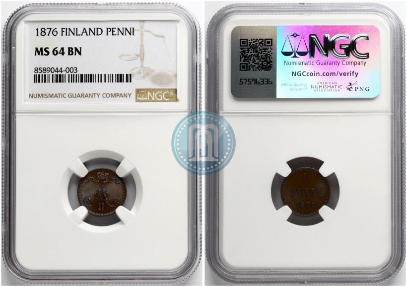 Фото 1 пенни 1876 года  