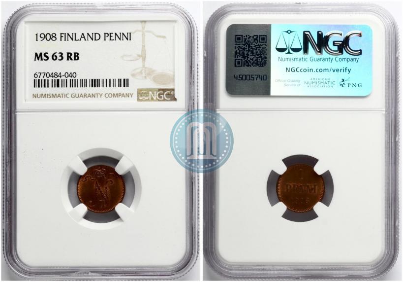 Picture 1 penni 1908 year  