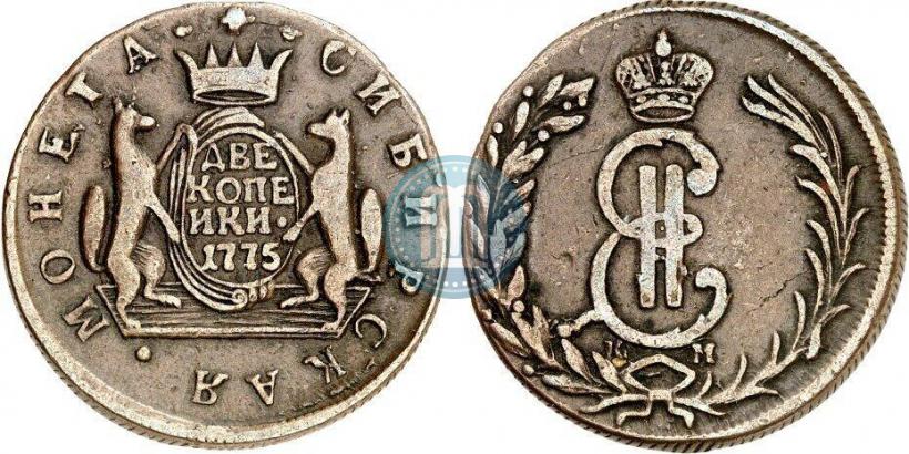 Picture 2 kopecks 1775 year КМ 
