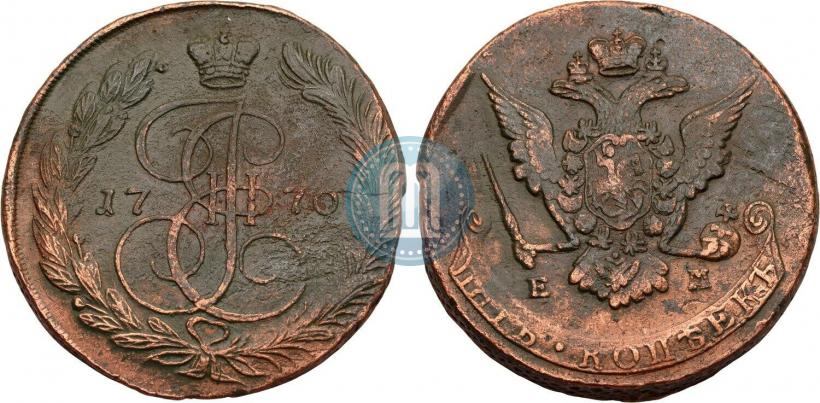 Фото 5 копеек 1770 года ЕМ 