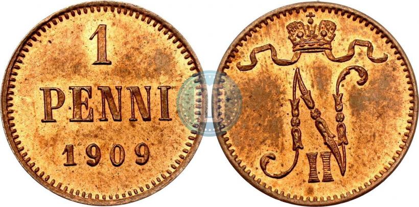 Фото 1 пенни 1909 года  