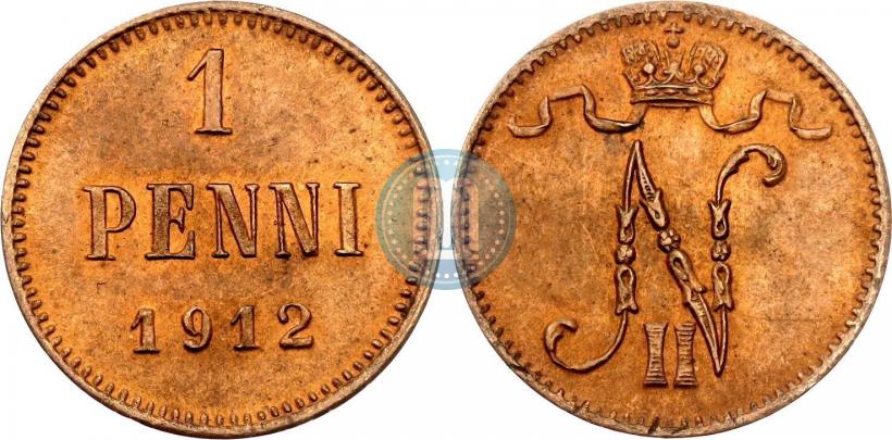 Фото 1 пенни 1912 года  