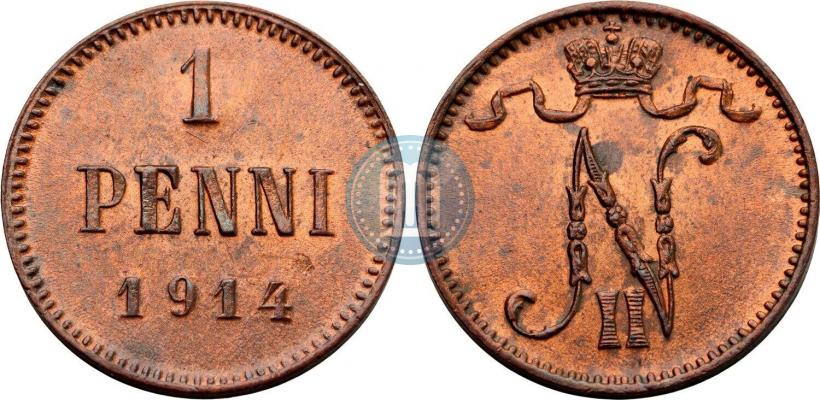 Фото 1 пенни 1914 года  