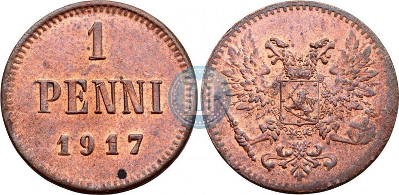 Фото 1 пенни 1917 года  