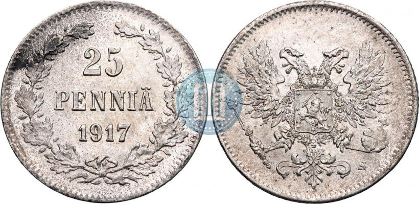 Фото 25 пенни 1917 года S 