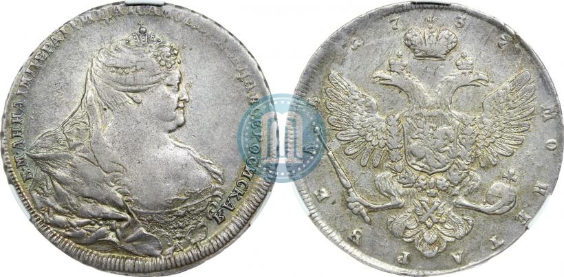 Picture 1 rouble 1737 year  "Moscow type"