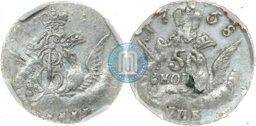 Picture 5 kopecks 1758 year СПБ 