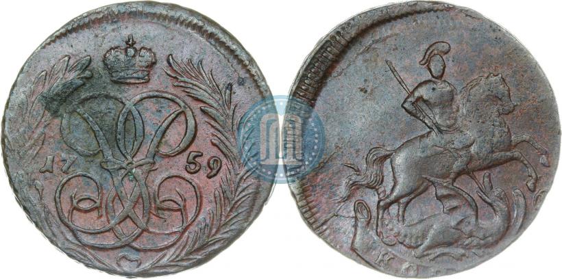 Picture 1 kopeck 1759 year  