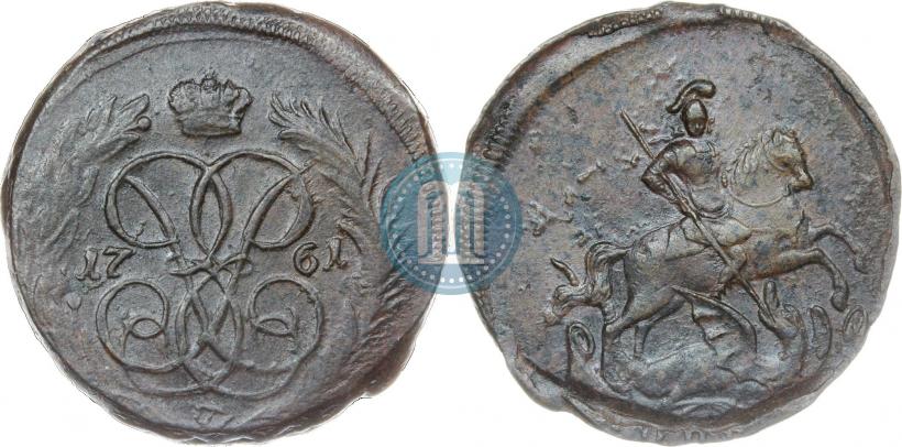 Picture 1 kopeck 1761 year  