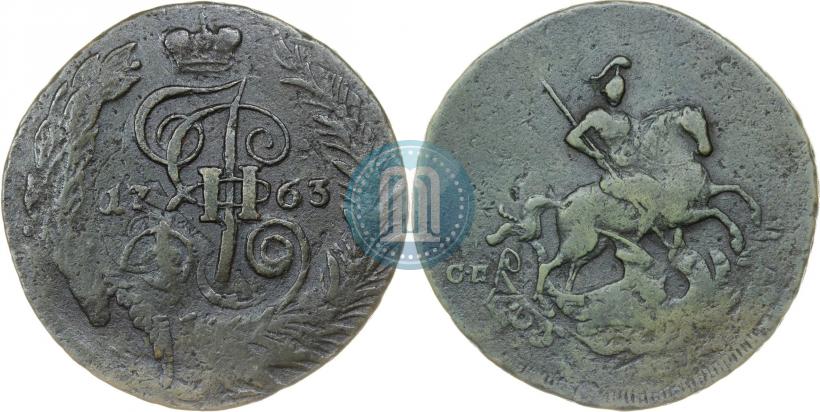 Picture 2 kopecks 1763 year СПМ 