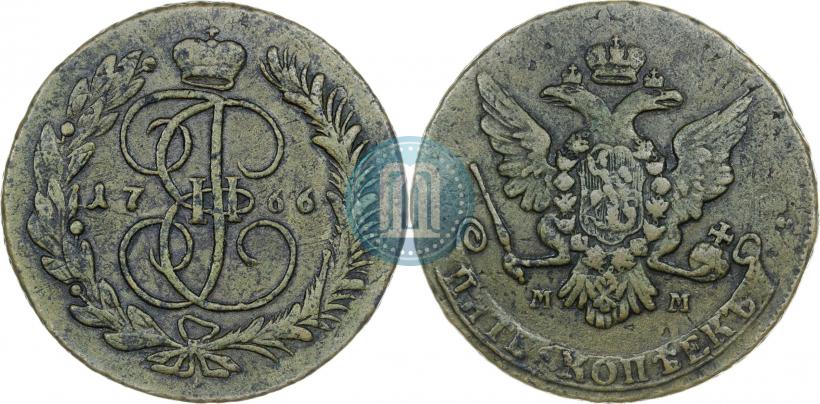 Picture 5 kopecks 1766 year ММ 