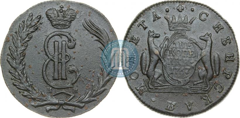 Picture 2 kopecks 1767 year КМ 