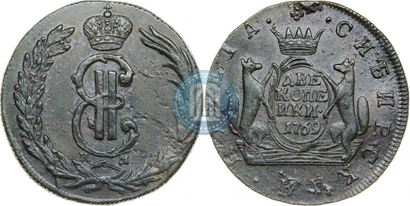 Picture 2 kopecks 1769 year КМ 