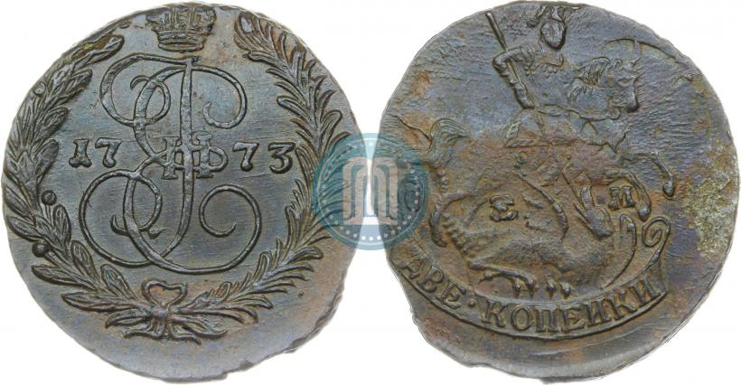 Picture 2 kopecks 1773 year ЕМ 