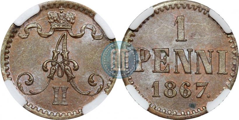 Фото 1 пенни 1867 года  