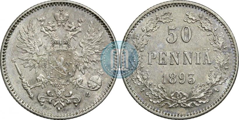 Фото 50 пенни 1893 года L 