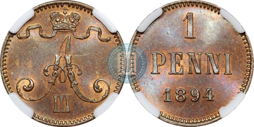 Фото 1 пенни 1894 года  