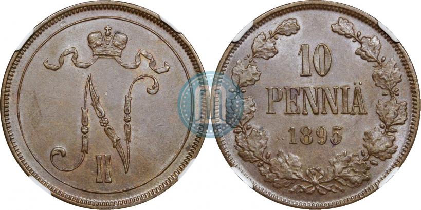 Фото 10 пенни 1895 года  