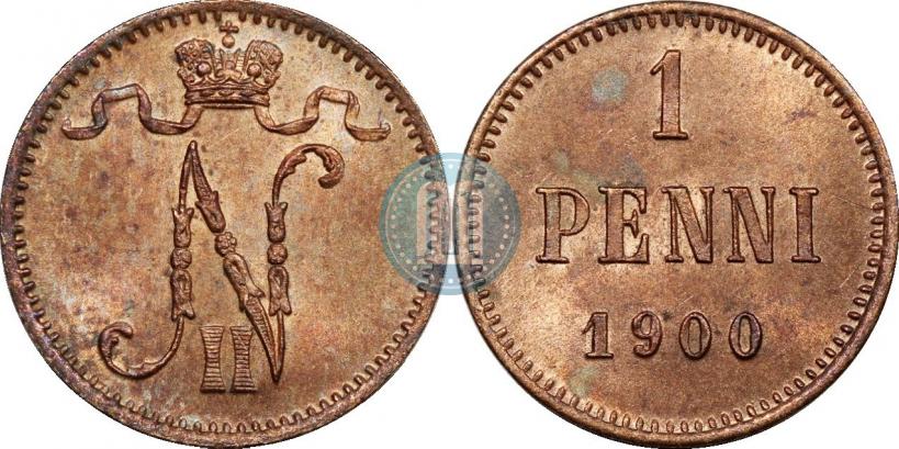 Фото 1 пенни 1900 года  