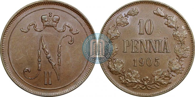 Picture 10 pennia 1905 year  