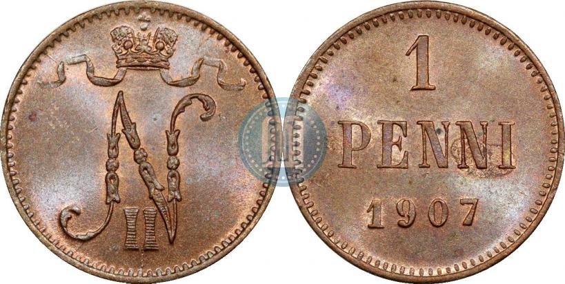 Фото 1 пенни 1907 года  