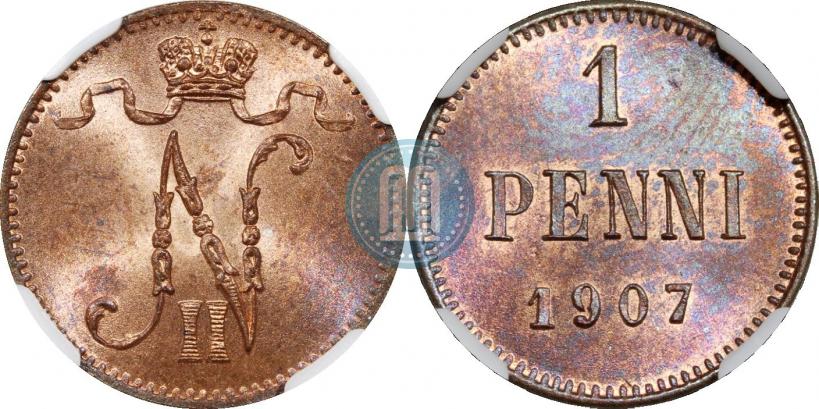 Фото 1 пенни 1907 года  