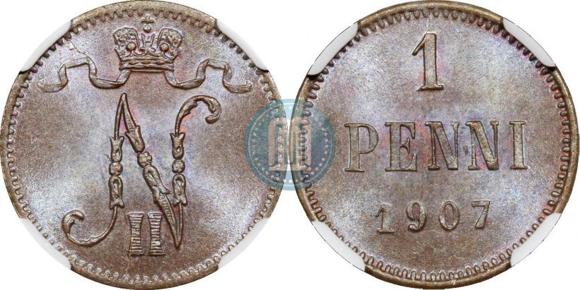 Фото 1 пенни 1907 года  
