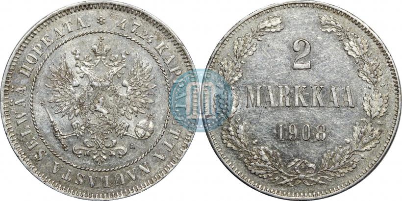 Picture 2 markkaa 1908 year L 