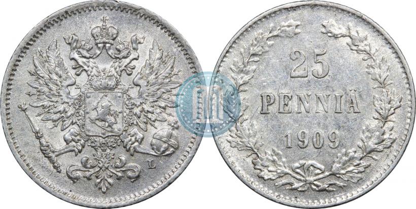 Фото 25 пенни 1909 года L 
