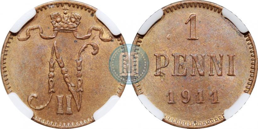 Фото 1 пенни 1911 года  
