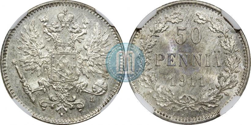 Фото 50 пенни 1911 года L 