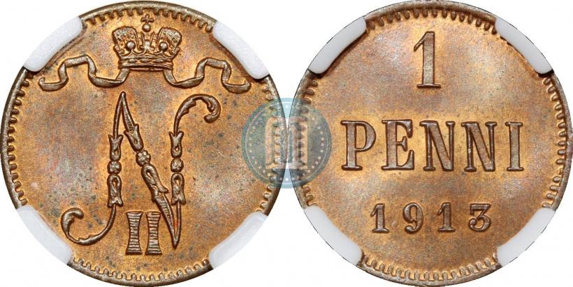 Фото 1 пенни 1913 года  