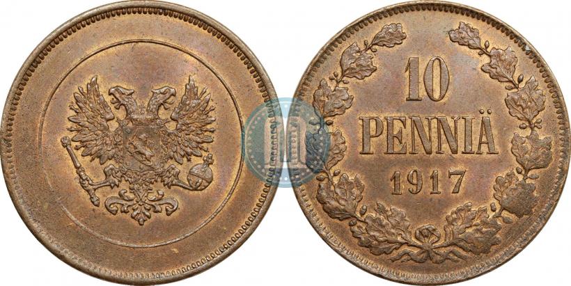 Фото 10 пенни 1917 года  