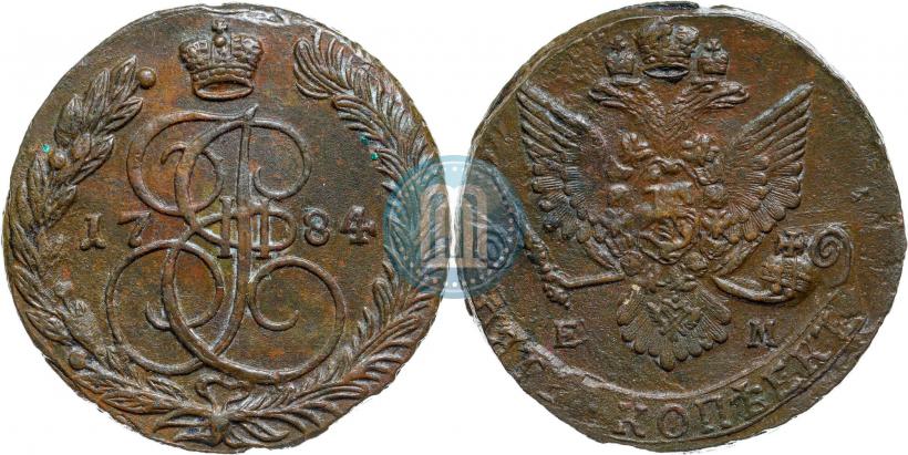Picture 5 kopecks 1784 year ЕМ 