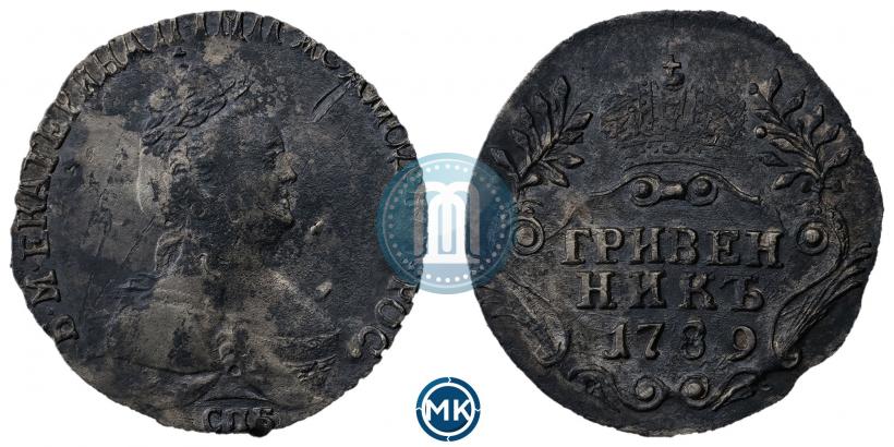Picture Grivennik 1789 year СПБ 