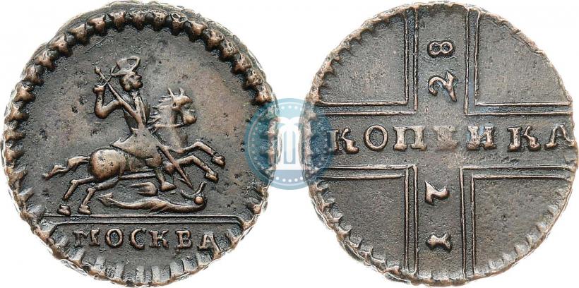 Picture 1 kopeck 1728 year МОСКВА 