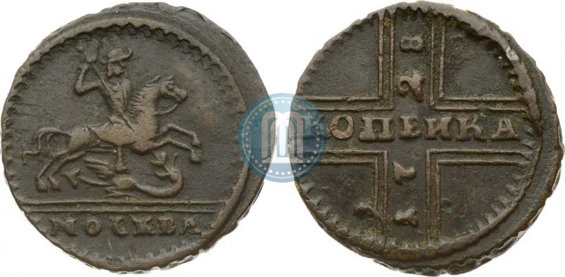 Picture 1 kopeck 1728 year МОСКВА 