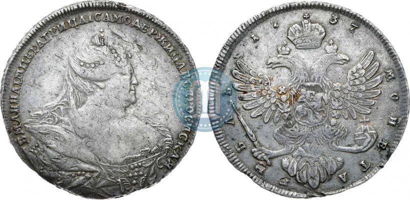 Picture 1 rouble 1737 year  "Moscow type"