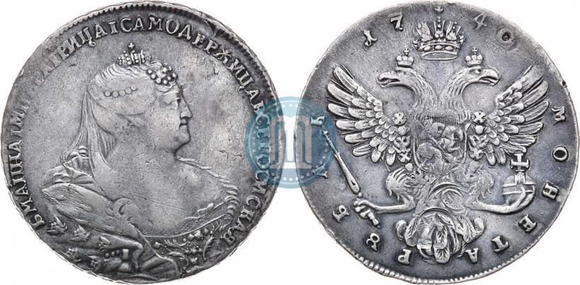 Picture 1 rouble 1740 year  "Moscow type"