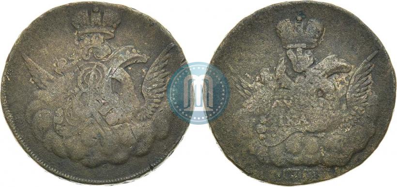 Picture 1 kopeck 1756 year  