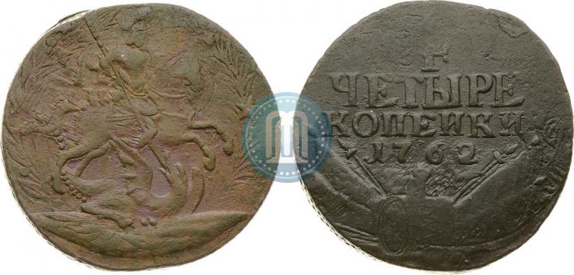 Picture 4 kopecks 1762 year  