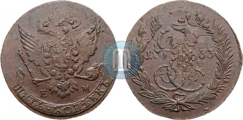 Фото 5 копеек 1763 года ЕМ 